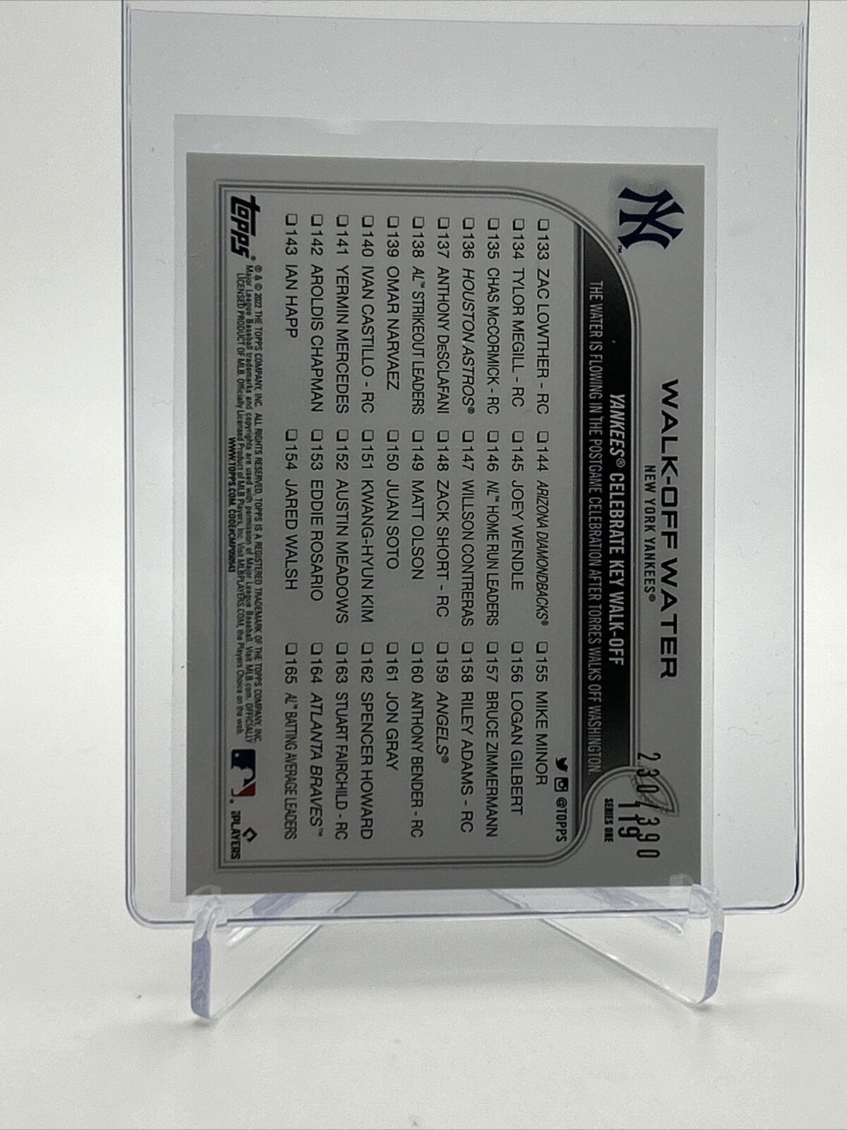 2022 Topps HOBBY FOILBOARD Walk-Off Water Baseball Card #119 /390 FREE SHIPPING