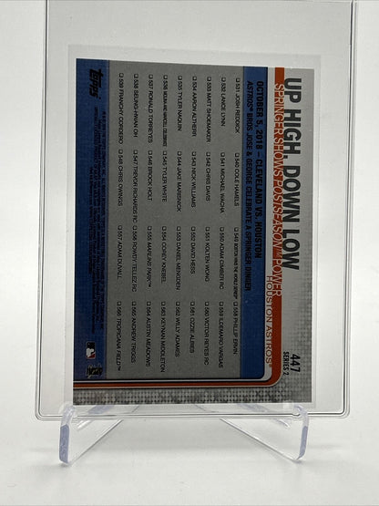 2019 Topps Houston Astros Up High, Down Low Baseball Card 447 Mint FREE SHIPPING