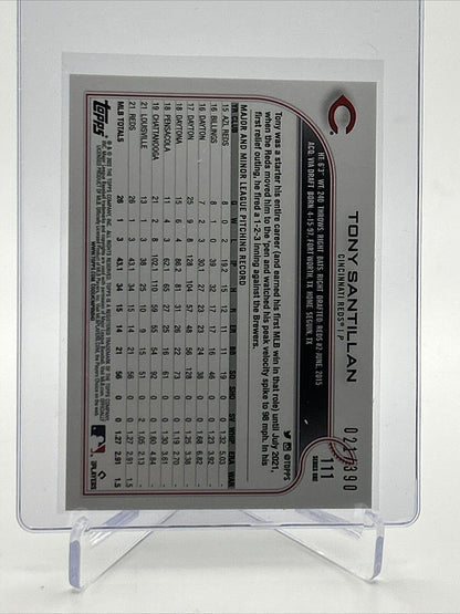 2022 Topps HOBBY FOILBOARD Tony Santillan Rookie Card #111 /390 FREE SHIPPING