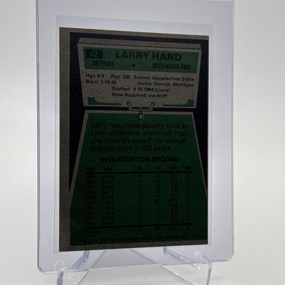 1975 Topps Larry Hand Football Card #42 NM Quality FREE SHIPPING