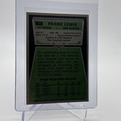 1975 Topps Frank Lewis Football Card #71 NM Quality #2 FREE SHIPPING