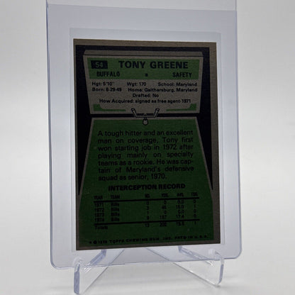 1975 Topps Tony Greene Rookie Football Card #54 NM Quality #2 FREE SHIPPING