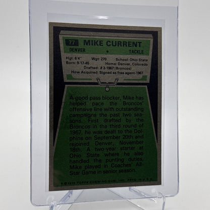 1975 Topps Mike Current Football Card #77 NM Quality #2 FREE SHIPPING