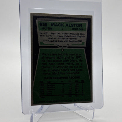 1975 Topps Mack Alston Football Card #64 NM Quality #2 FREE SHIPPING