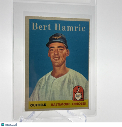 1958 Topps Bert Hamric Baseball Card #336 EX Quality #3 FREE SHIPPING