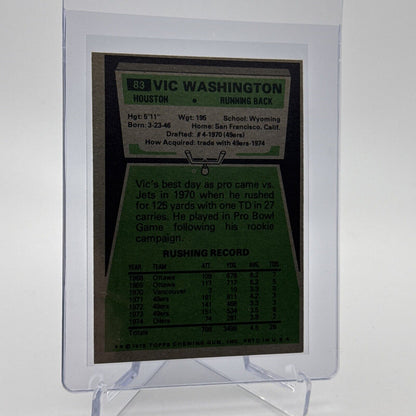 1975 Topps Vic Washington Football Card #83 NM Quality FREE SHIPPING