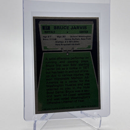 1975 Topps Bruce Jarvis Football Card #27 NM Quality #2 FREE SHIPPING