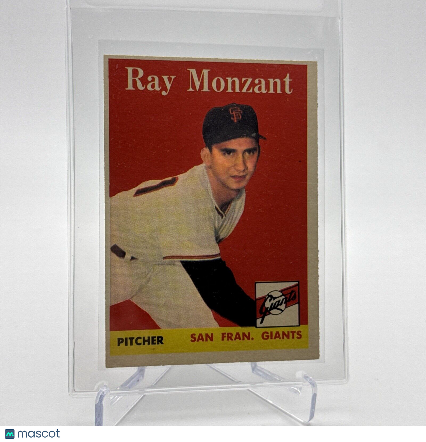 1958 Topps Ray Monzant Baseball Card #447 EX Quality #4 FREE SHIPPING