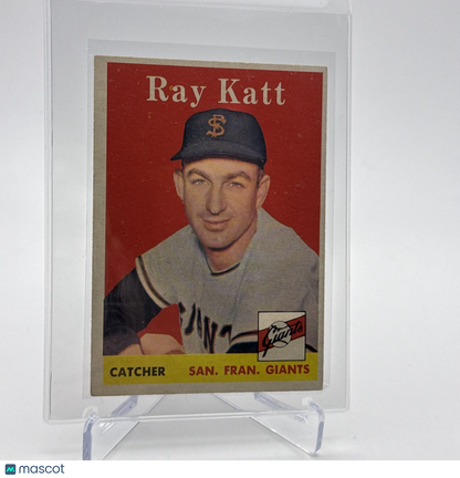 1958 Topps Ray Katt Baseball Card #284 EX Quality #2 FREE SHIPPING