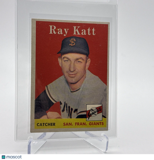 1958 Topps Ray Katt Baseball Card #284 EX Quality #2 FREE SHIPPING