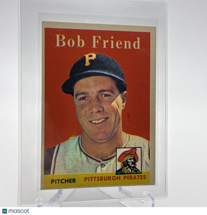 1958 Topps Bob Friend Baseball Card #315 EX Quality #3 FREE SHIPPING