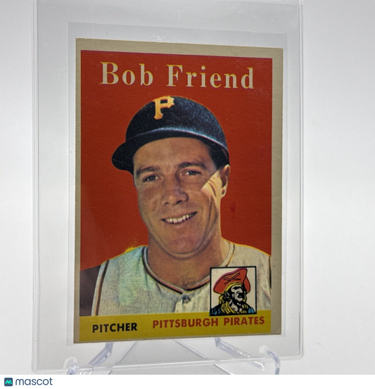 1958 Topps Bob Friend Baseball Card #315 EX Quality #3 FREE SHIPPING