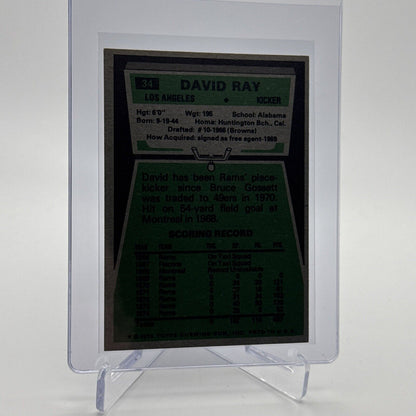 1975 Topps David Ray Football Card #34 NM Quality #2 FREE SHIPPING