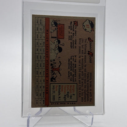 1958 Topps Johnny Kucks Baseball Card #87 EX Quality #9 FREE SHIPPING