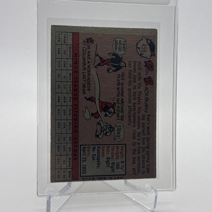 1958 Topps Ron Blackburn Rookie Baseball Card #459 EX Quality FREE SHIPPING