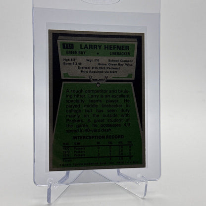 1975 Topps Larry Hefner Football Card #111 NM Quality FREE SHIPPING