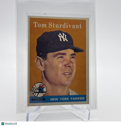 1958 Topps Tom Sturdivant Baseball Card #127 EX Quality #6 FREE SHIPPING