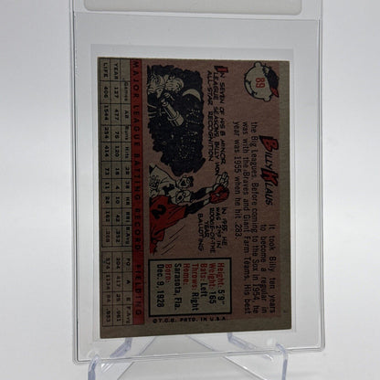 1958 Topps Billy Klaus Baseball Card #89 EX Quality #8 FREE SHIPPING