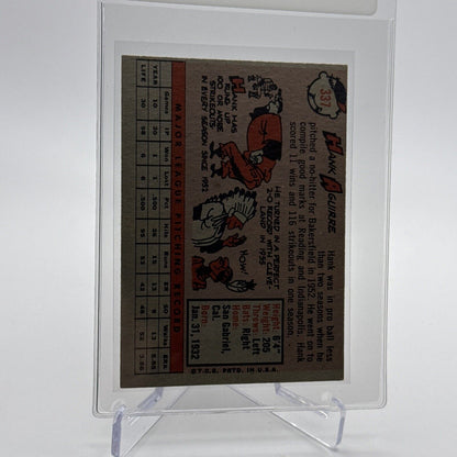 1958 Topps Hank Aguirre Baseball Card #337 EX Quality #3 FREE SHIPPING