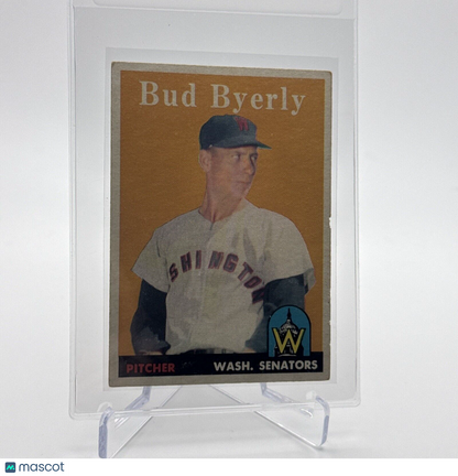 1958 Topps Bud Byerly Baseball Card #72 EX Quality #4 FREE SHIPPING