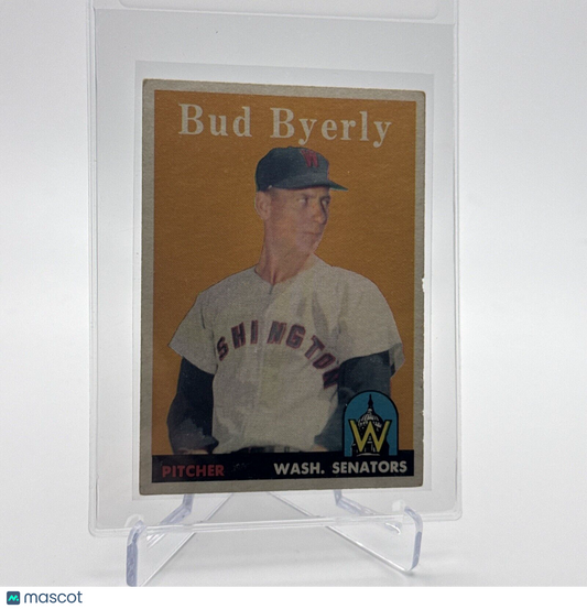 1958 Topps Bud Byerly Baseball Card #72 EX Quality #4 FREE SHIPPING