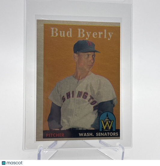1958 Topps Bud Byerly Baseball Card #72 EX Quality #5 FREE SHIPPING