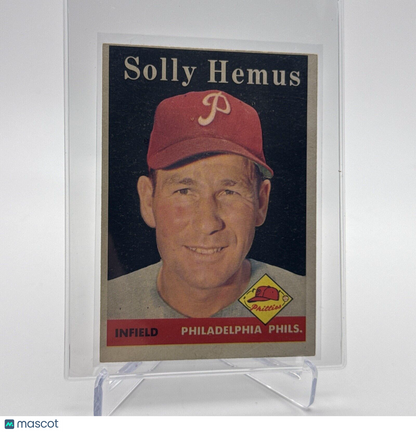 1958 Topps Solly Hemus Baseball Card #207 EX Quality #3 FREE SHIPPING