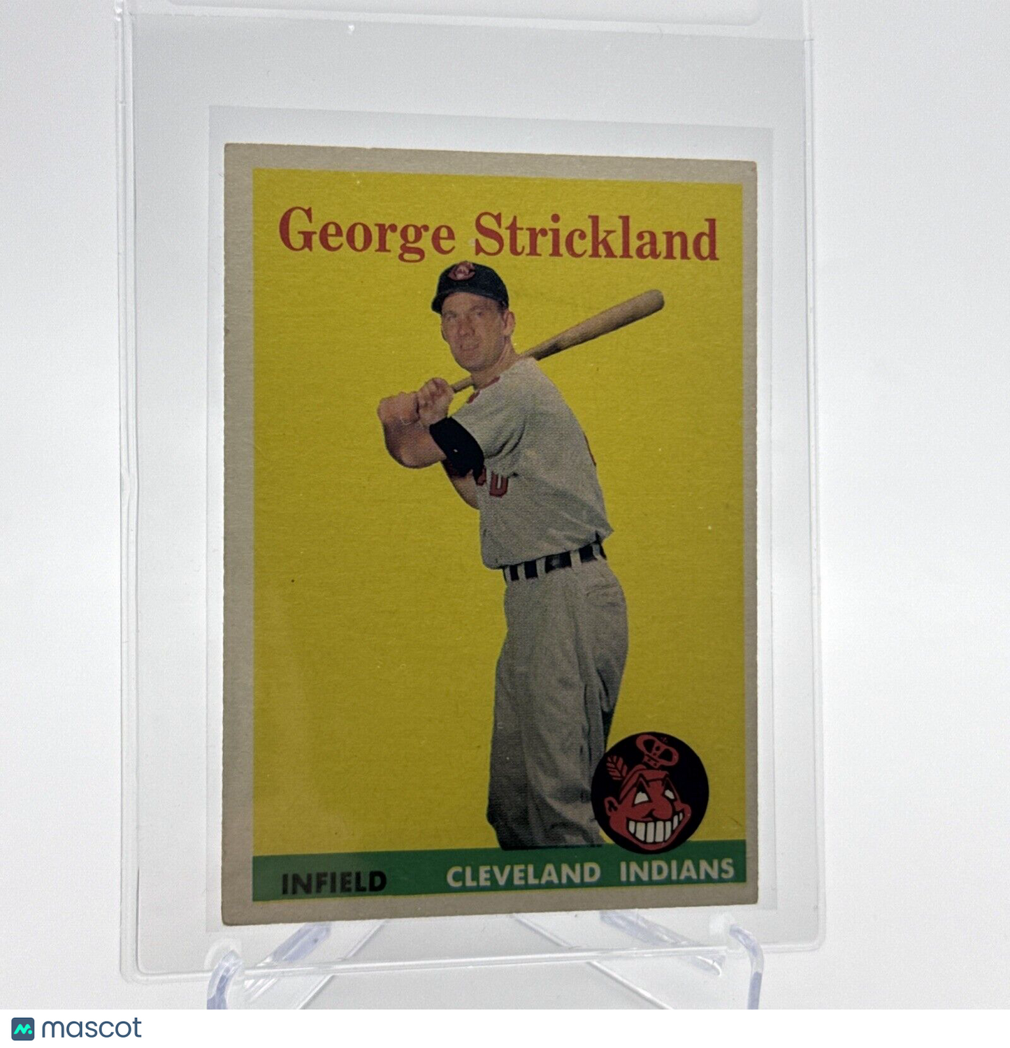 1958 Topps George Strickland Baseball Card #102 EX Quality #3 FREE SHIPPING