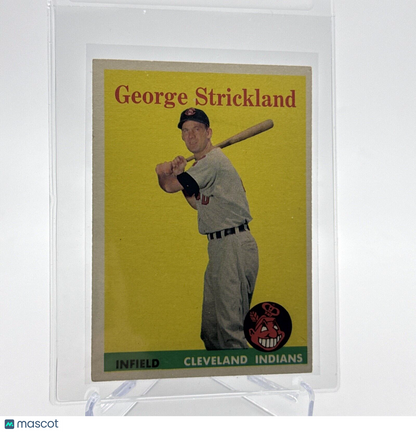 1958 Topps George Strickland Baseball Card #102 EX Quality #3 FREE SHIPPING