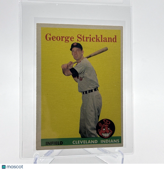 1958 Topps George Strickland Baseball Card #102 EX Quality #3 FREE SHIPPING