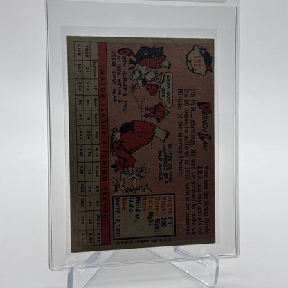1958 Topps Vernon Law Baseball Card #132 EX Quality #3 FREE SHIPPING
