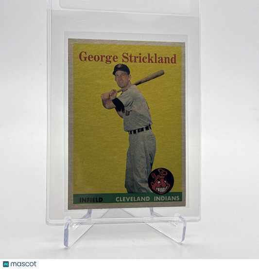 1958 Topps George Strickland Baseball Card #102 EX Quality #4 FREE SHIPPING