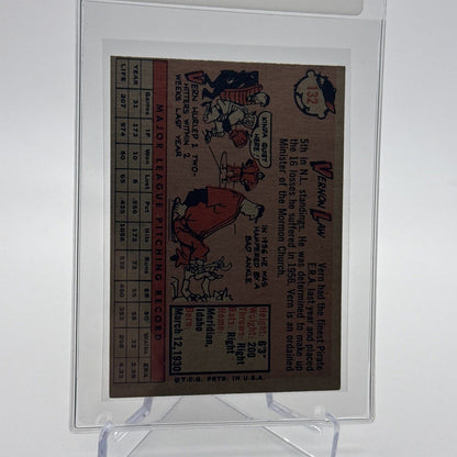 1958 Topps Vernon Law Baseball Card #132 EX Quality #4 FREE SHIPPING