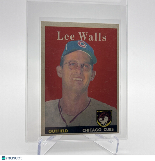 1958 Topps Lee Walls Baseball Card #66 EX Quality #5 FREE SHIPPING