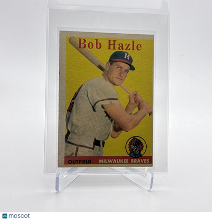 1958 Topps Bob Hazle Baseball Card #83 EX Quality #2 FREE SHIPPING