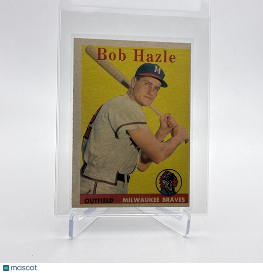 1958 Topps Bob Hazle Baseball Card #83 EX Quality #2 FREE SHIPPING