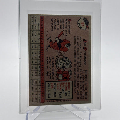 1958 Topps Joe Ginsberg Baseball Card #67 EX Quality #3 FREE SHIPPING