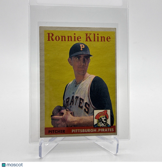 1958 Topps Ronnie Kline Baseball Card #82 EX Quality #3 FREE SHIPPING