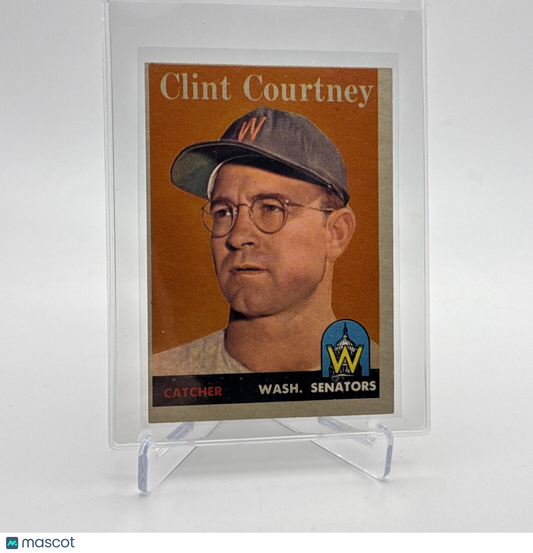 1958 Topps Clint Courtney Baseball Card #92 EX Quality #2 FREE SHIPPING