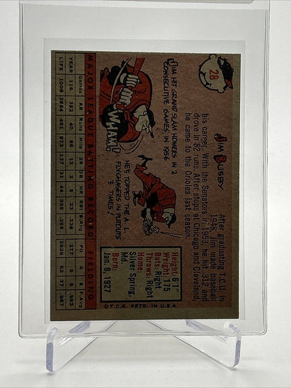 1958 Topps Jim Busby Baseball Card #28 EX Quality #5 FREE SHIPPING