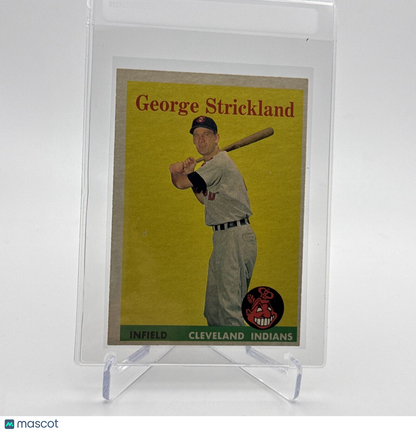 1958 Topps George Strickland Baseball Card #102 EX Quality #2 FREE SHIPPING
