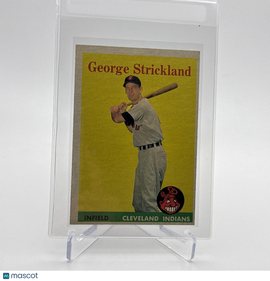 1958 Topps George Strickland Baseball Card #102 EX Quality #2 FREE SHIPPING