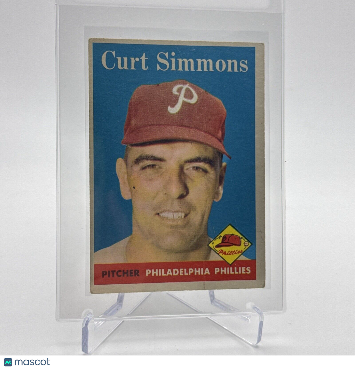 1958 Topps Curt Simmons Baseball Card #404 EX Quality #2 FREE SHIPPING