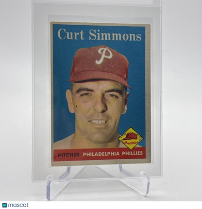 1958 Topps Curt Simmons Baseball Card #404 EX Quality #2 FREE SHIPPING