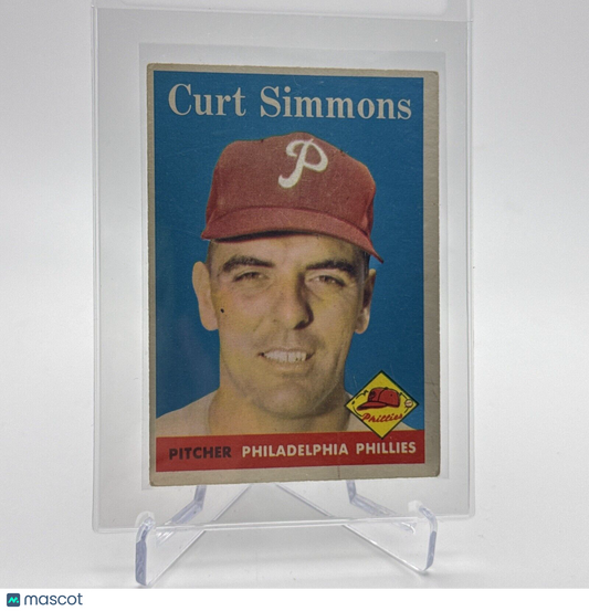1958 Topps Curt Simmons Baseball Card #404 EX Quality #2 FREE SHIPPING