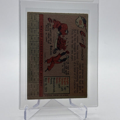 1958 Topps Curt Simmons Baseball Card #404 EX Quality #2 FREE SHIPPING