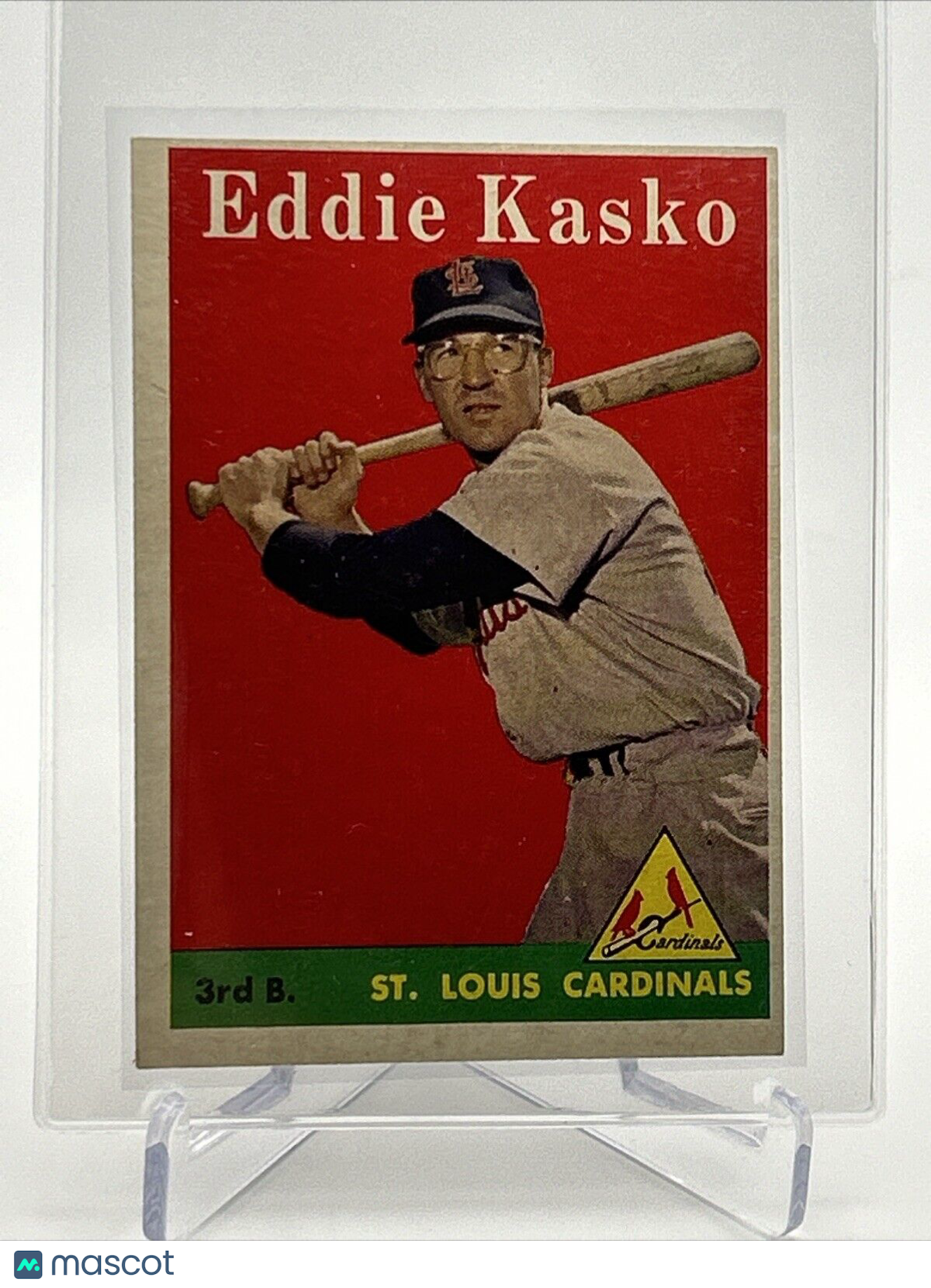 1958 Topps Eddie Kasko Baseball Card #8 EX Quality #2 FREE SHIPPING