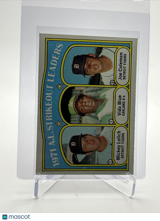 1972 Topps 1971 A.L. Strikeout Leaders Card #96 EX Quality FREE SHIPPING