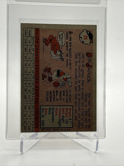 1958 Topps Ron Jackson Baseball Card #26 EX Quality #4 FREE SHIPPING