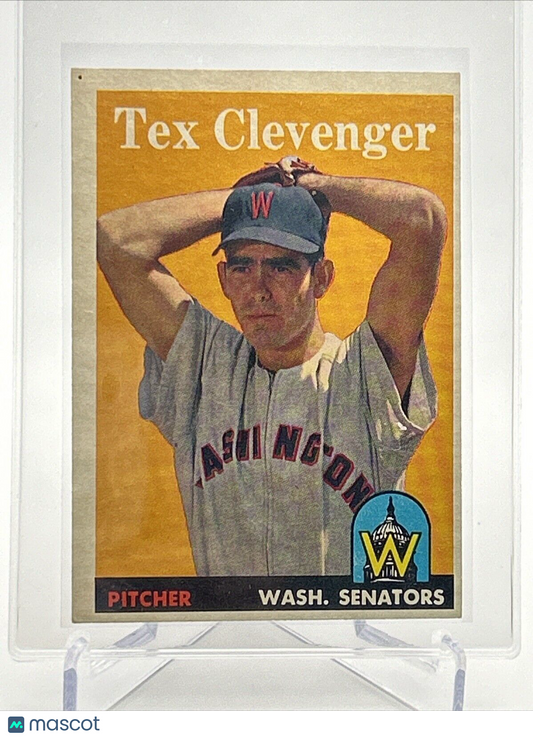 1958 Topps Tex Clevenger Rookie Baseball Card #31 EX Quality #6 FREE SHIPPING